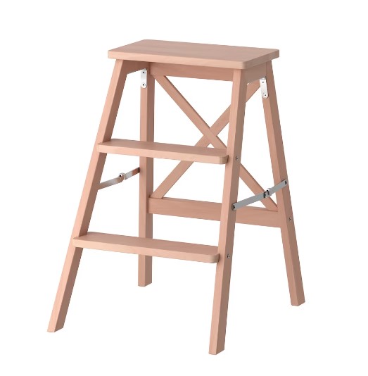 Ghế bậc thang 3 bậc bekväm ikea - màu sồi