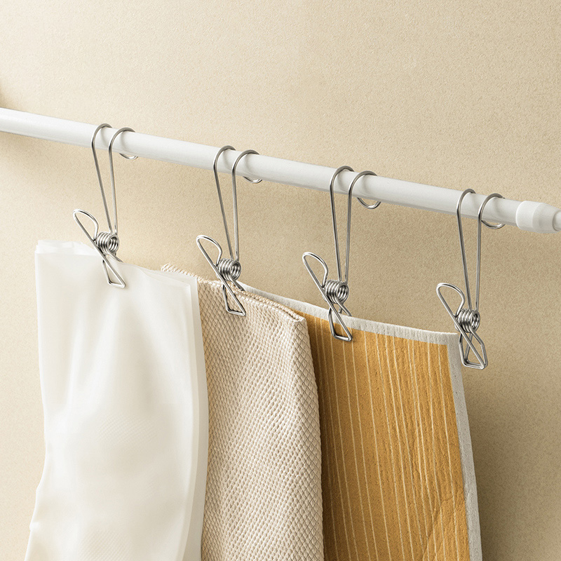 Bộ 4 kẹp phơi giữ đồ đa năng bằng inox