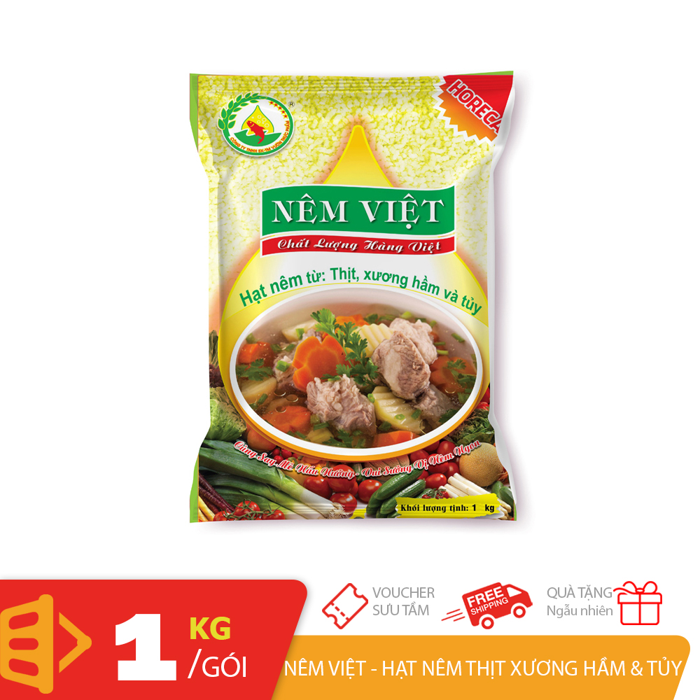 Nêm Việt Bán chạy gói 1KG hạt nêm thịt xương hầm và tủy thơm ngon siêu