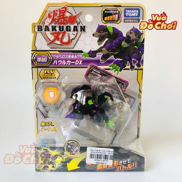 Siêu chiến binh sói 3 đầu dx howlkor black - bakugan 124733