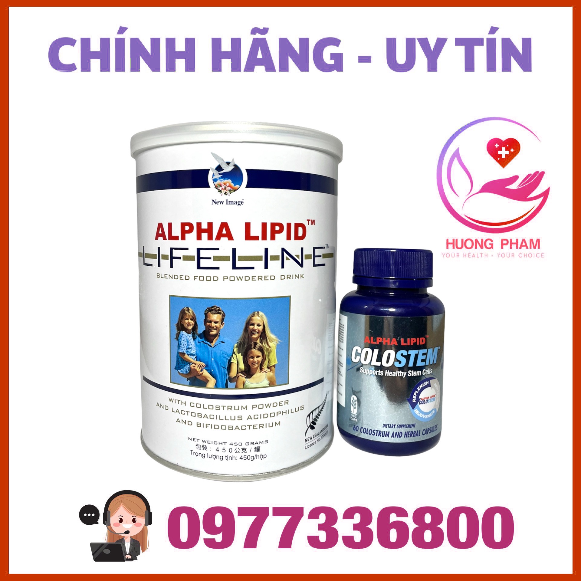 Combo 2 sp: sữa non alpha lipid + colostem