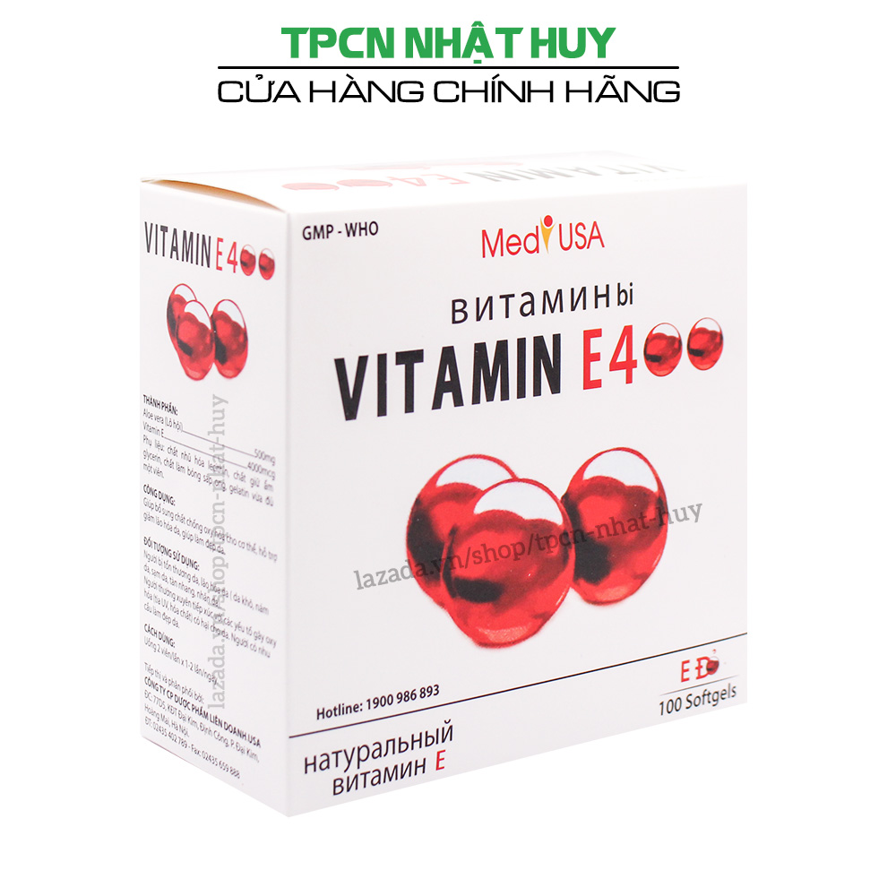 Viên uống đẹp da Vitamin E Đỏ E 400 hỗ trợ chống lão hóa da