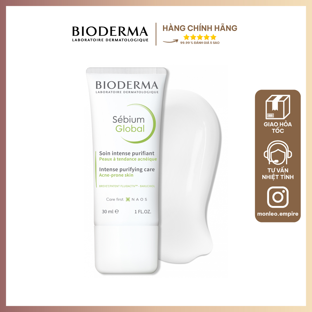 Kem dưỡng giảm mụn cho da dầu Bioderma SEBIUM Global 30ml