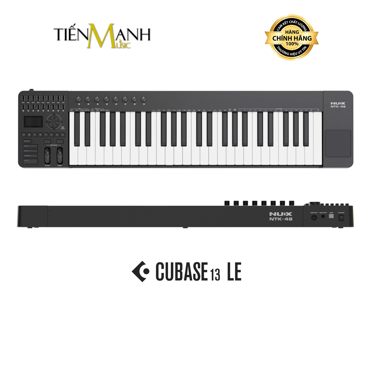 [Chính Hãng, Tặng Cubase 13 LE] Midi Keyboard Controller 49 Phím Nux NTK-49 - Bàn Phím Sáng Tác, Sản Xuất Producer NTK49