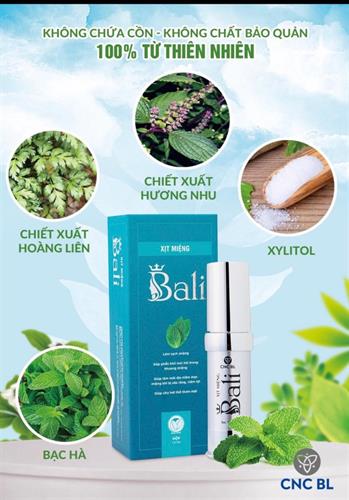 Xịt thơm miệng Bali, giảm mùi hôi, thơm miệng
