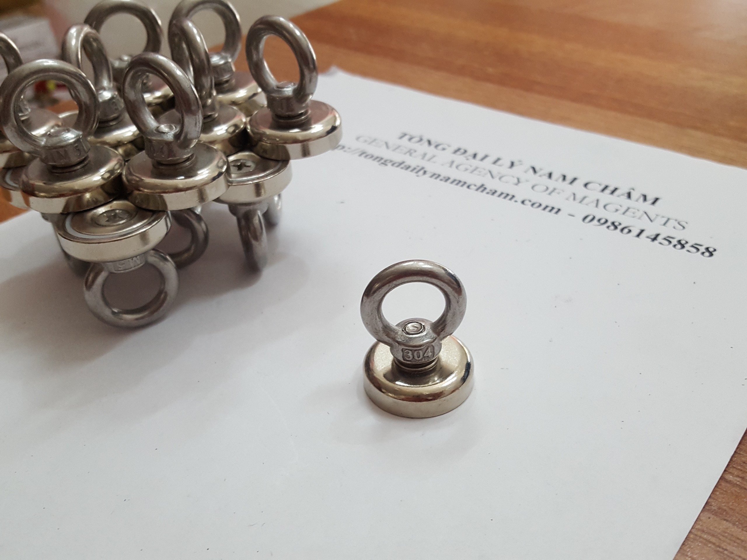 2 cái Nam châm móc tròn/ nam châm cứu hộ D25mm