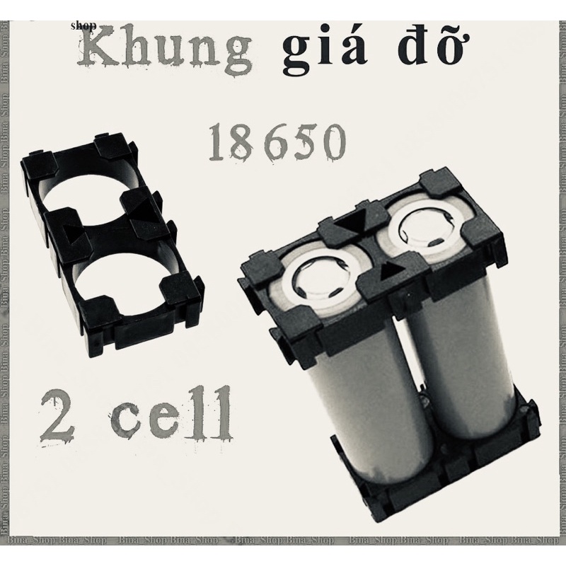 Bộ 2 chiếc khung cố định pin 18650 loại 2 pin