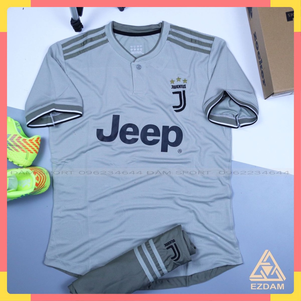 ÁO BÓNG ĐÁ HÀNG THÁI JUVE XÁM - ÁO ĐÁ BANH ĐẸP