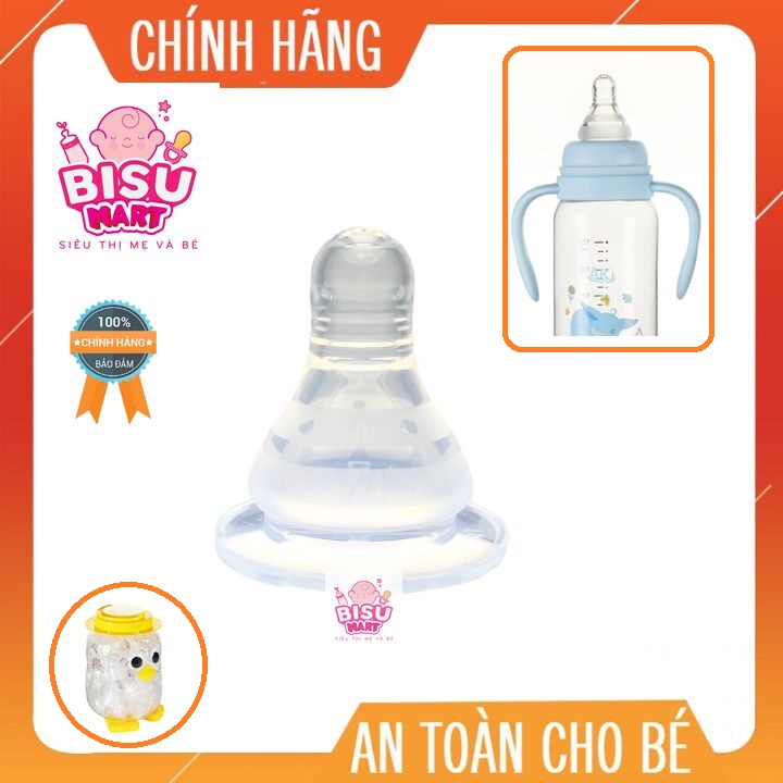 Núm vú cổ hẹp silicon siêu mềm aki size s, m, l, y