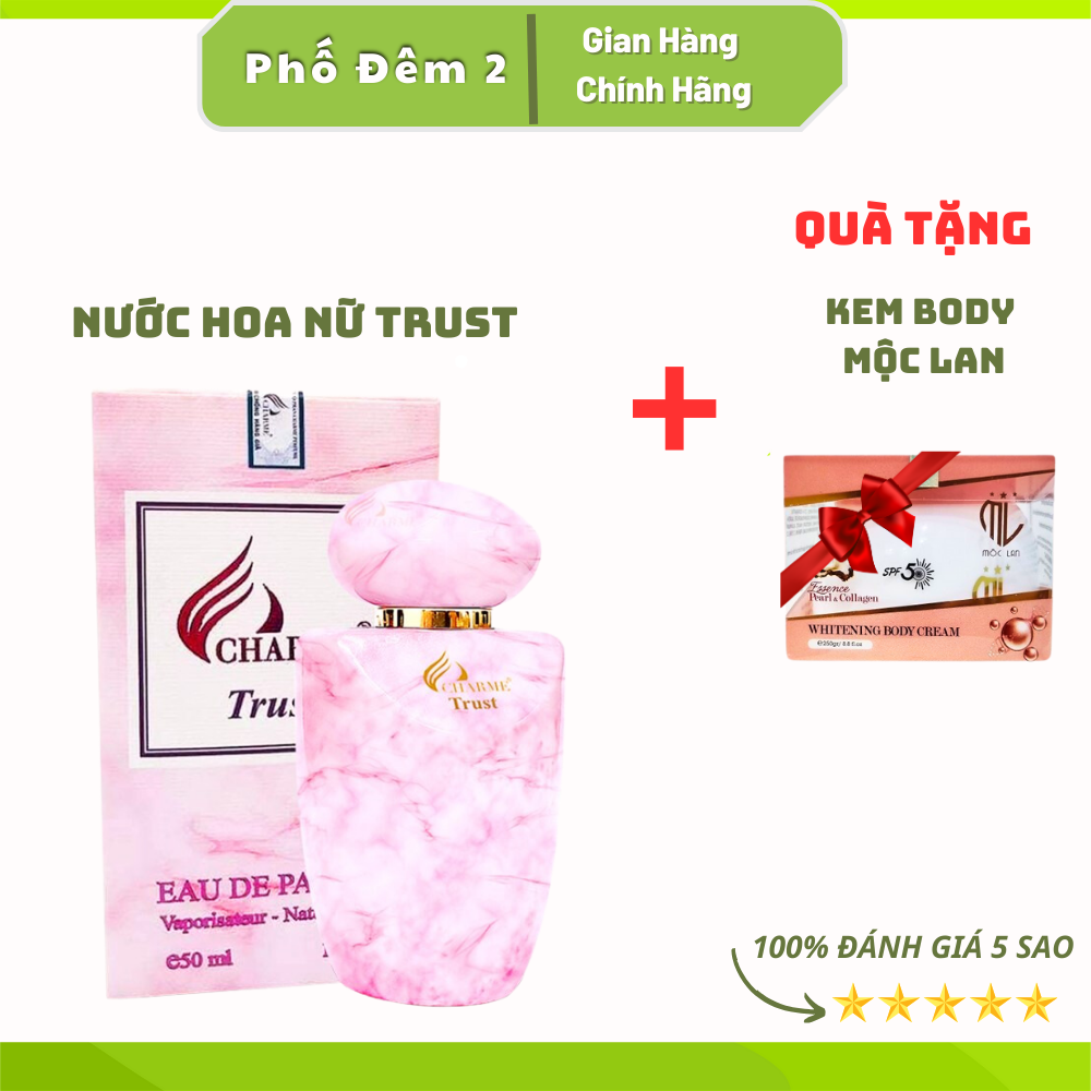 Nước hoa nữ trust mẫu mới 50ml + tặng kem body