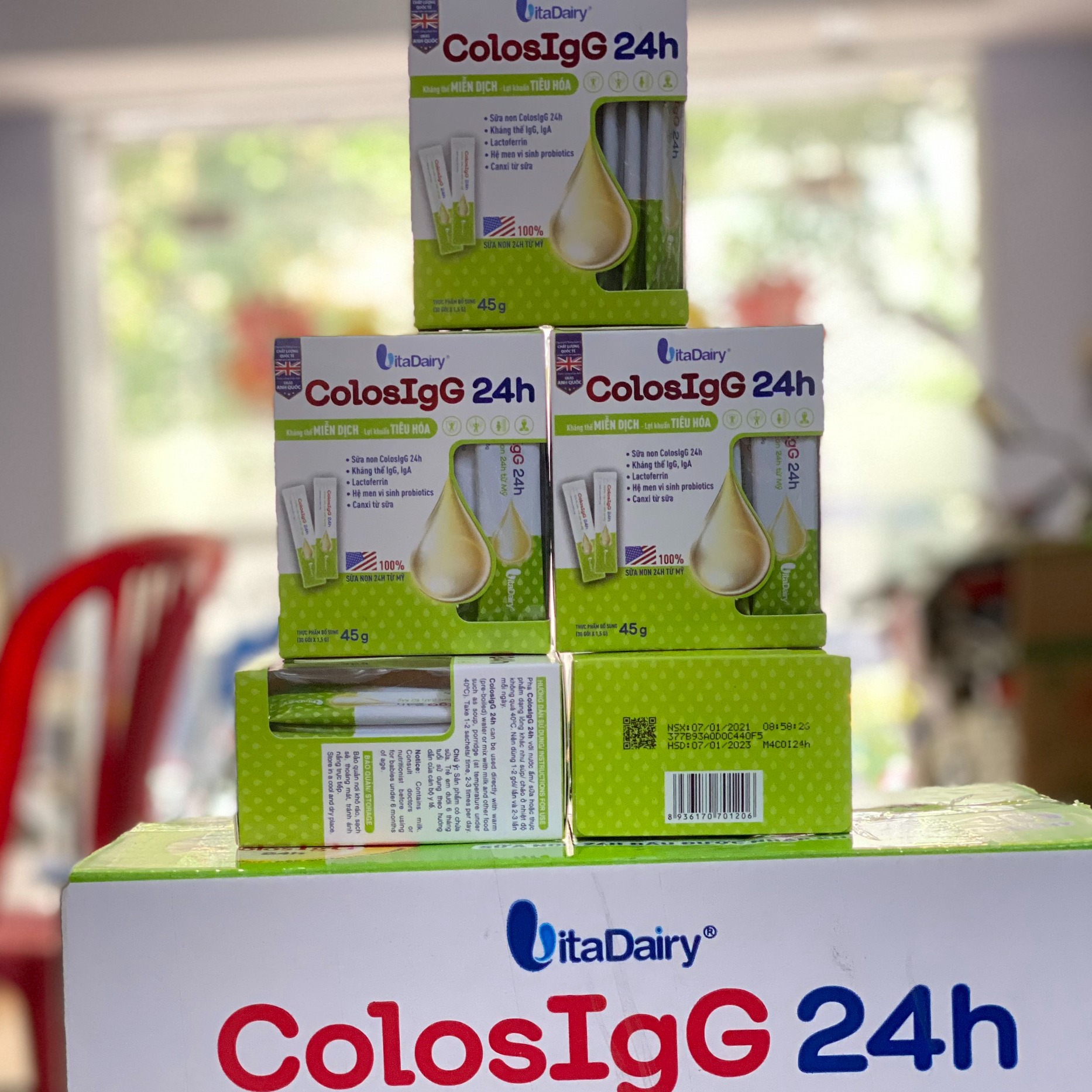 Sữa non colosigg 24h - dạng lon 60 gói 90g - dạng hộp 30 gói 45g
