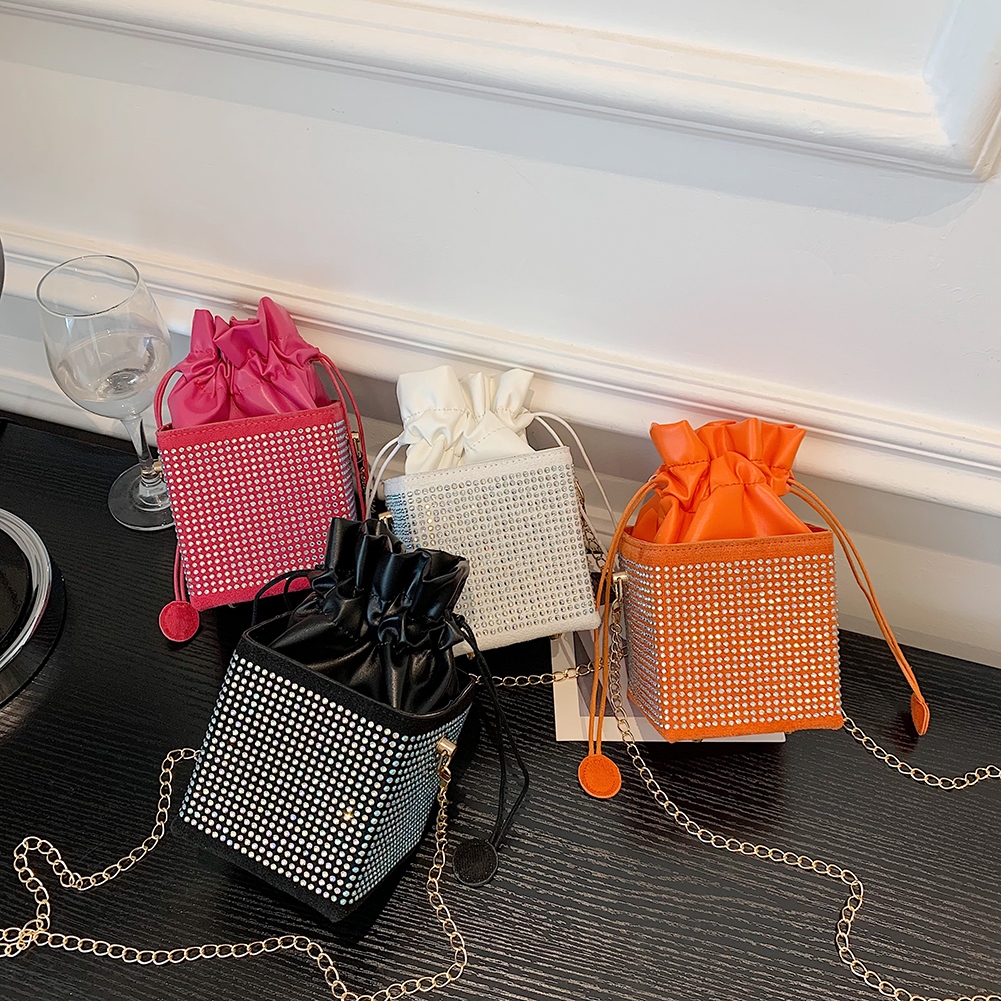 【CW】 Rhinestone Messenger Bags