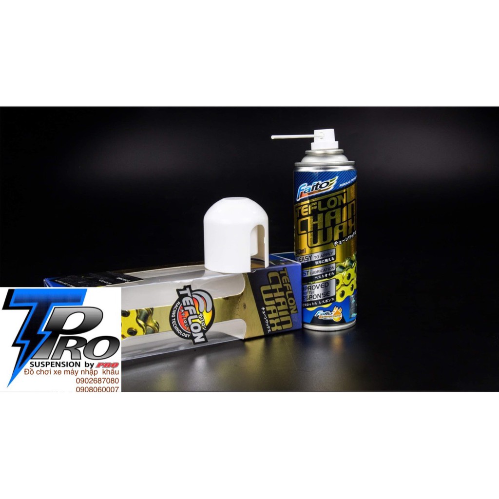 Xịt bảo dưỡng sên faito - chain wax chính hãng. 240 ml