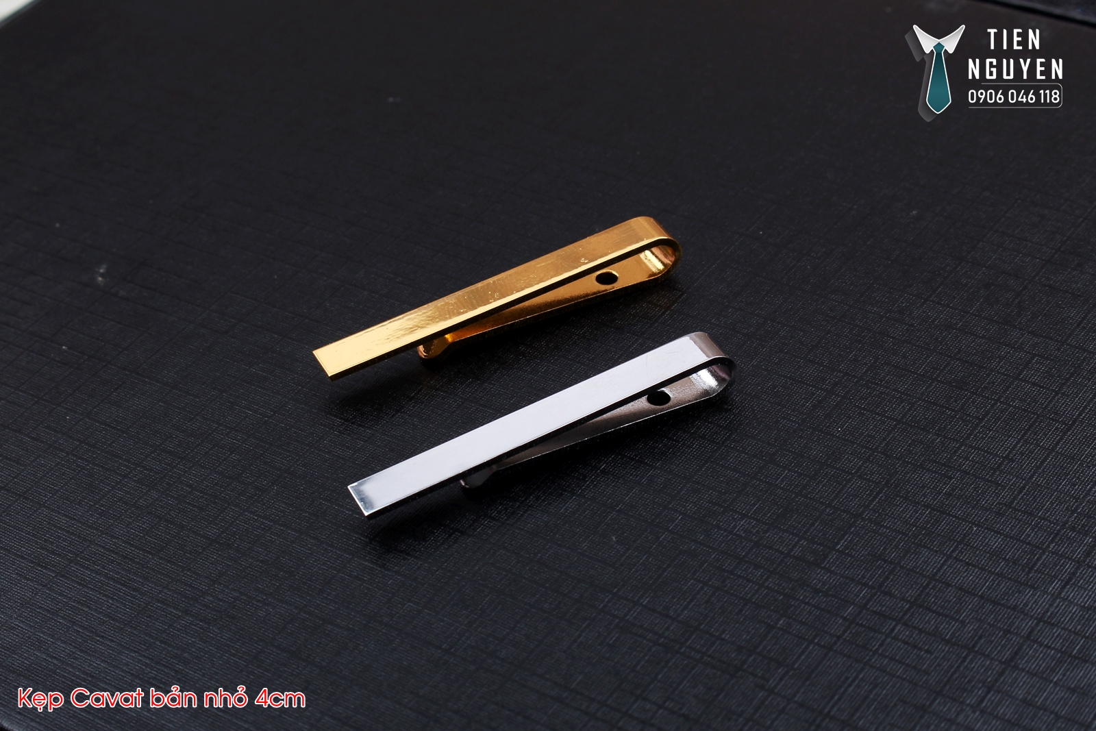 Kẹp cà vạt nam 4cm - kẹp cavat bản Nhỏ