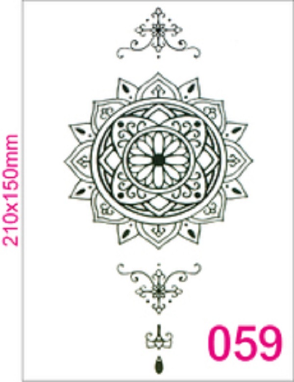 [HCM] HÌNH XĂM DÁN HOA VĂN MAY MẮN KÍCH THƯỚC 15 x 21 CM, 100% NHƯ XĂM THẬT