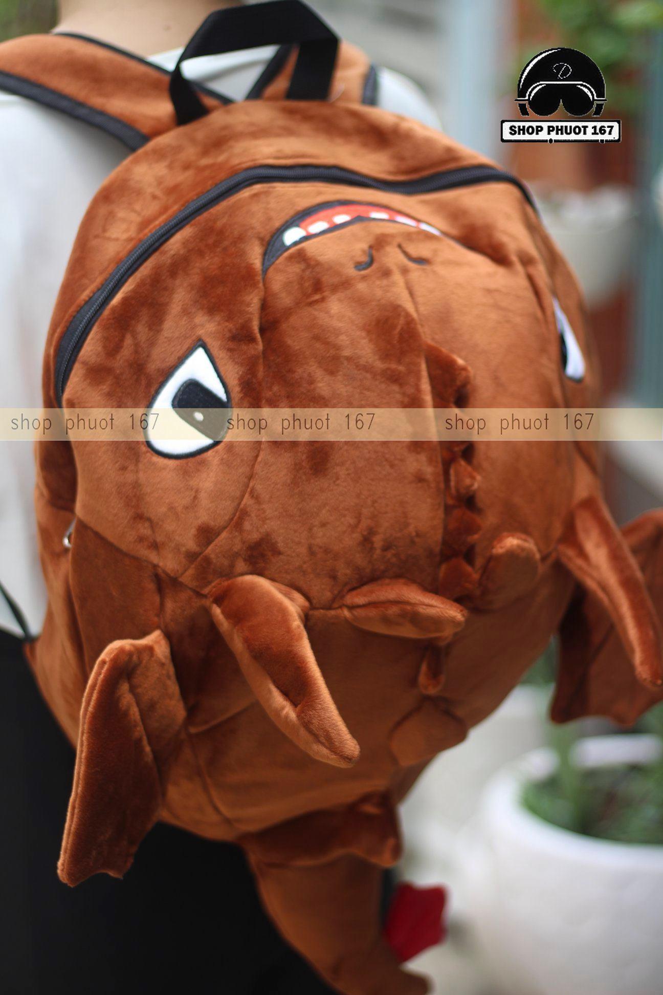 Balo hình con Rồng vải nhung dễ thương cực kì, vải nhung và loại lớn