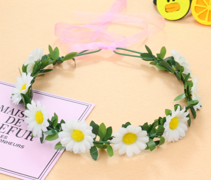 Vòng hoa đội đầu chụp hình kỷ yếu vòng hoa cô dâu vòng hoa chụp ảnh hoa cúc trắng