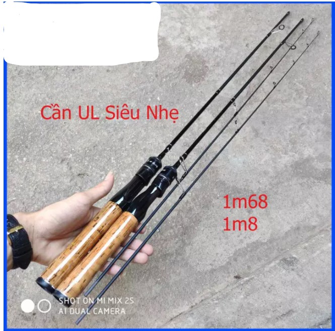 Cần câu lure UL cán trắng ultra light