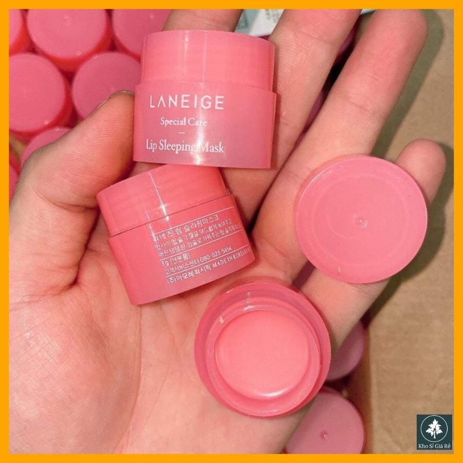 Mặt nạ ngủ ủ dầu dưỡng ẩm collagen làm hồng môi khử tẩy thâm kích màu chống khô hũ mini lip sleeping mask 3g, son kem sáp dưỡng bóng môi có màu lì không trôi skincare sau phun xăm cho tuổi dậy thì, nam nữ học sinh - SHOP SỈ GIÁ RẺ