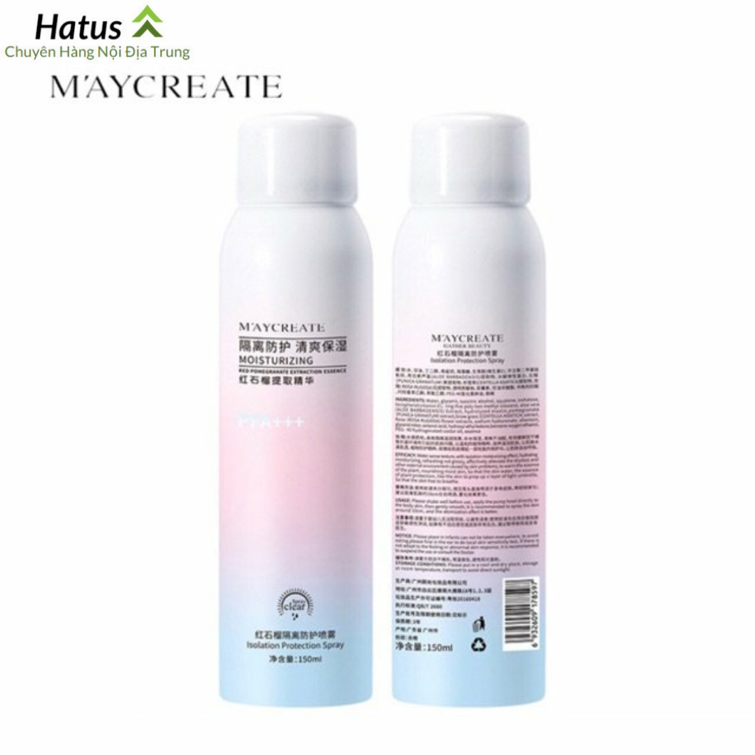 Xịt Chống Nắng Maycreat Phun Sương Chống Nắng Toàn Thân, Chống Nước, Không Gây Bí Da