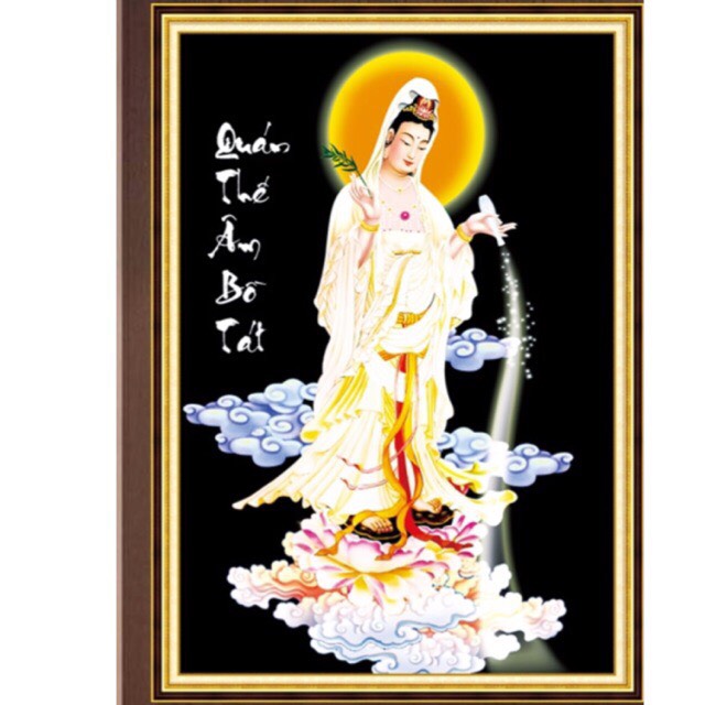 Tranh đính đá Phật Quan Âm Lg1542 chưa đính