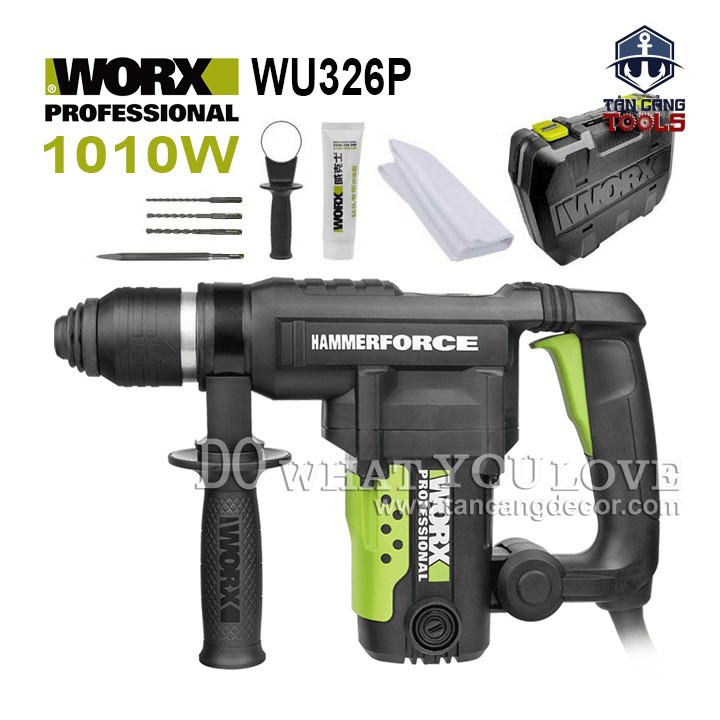 Máy khoan búa 2 chế độ 1010w worx wu326p