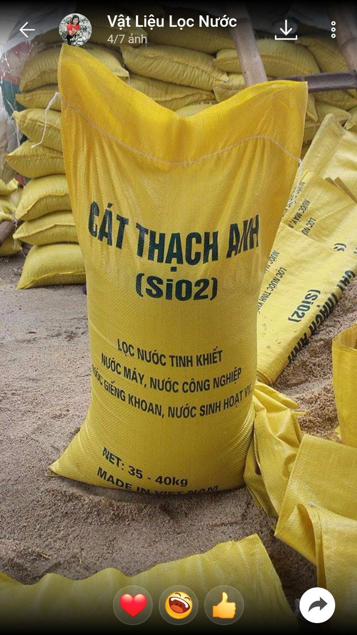 Combo Cát thạch anh lọc nước gói 10kg