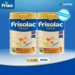 Combo 2 lon Sữa Bột Frisolac Gold 3 lon thiếc 800G cho trẻ từ 12-24 tháng tuổi