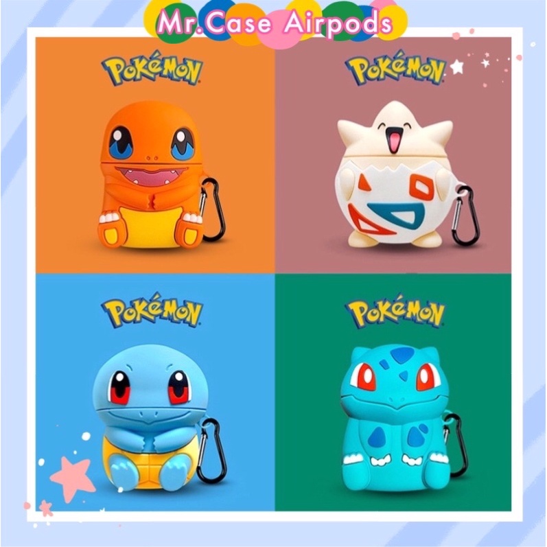 Case airpods 1/2 /pro vỏ ốp tai nghe hình pokemon - mr.case airpods