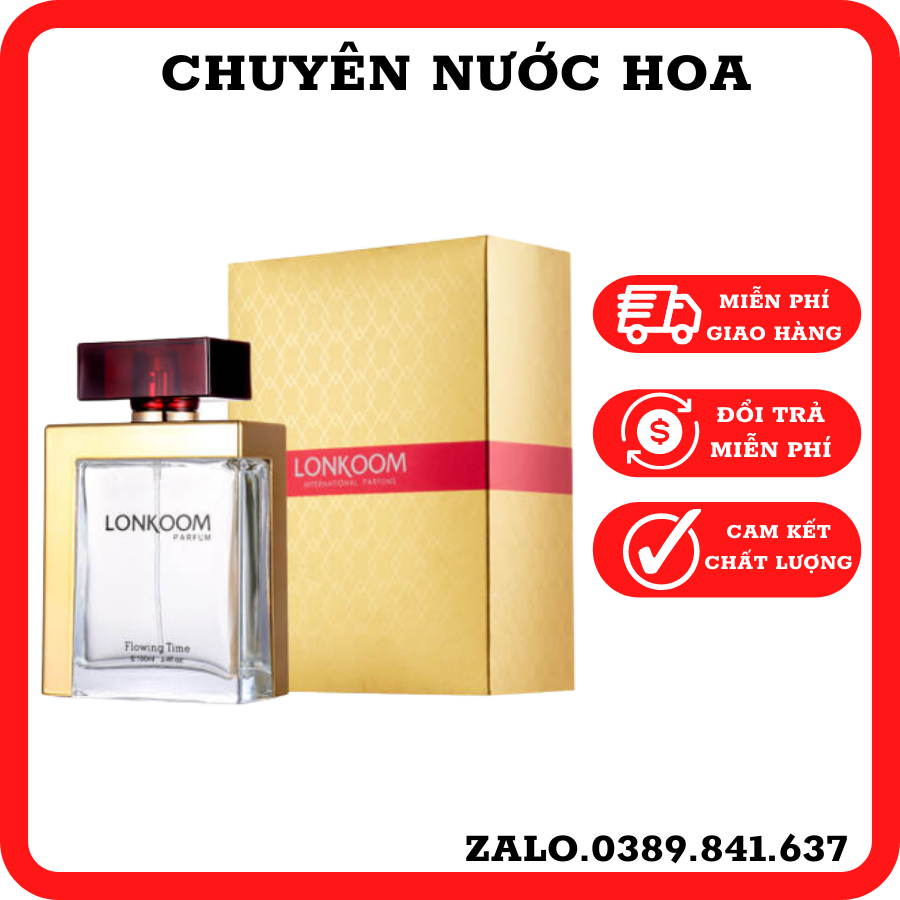 Nước hoa Lonkoom Flơing Time Dành Cho Nam và Nữ Dung Tích 100ml