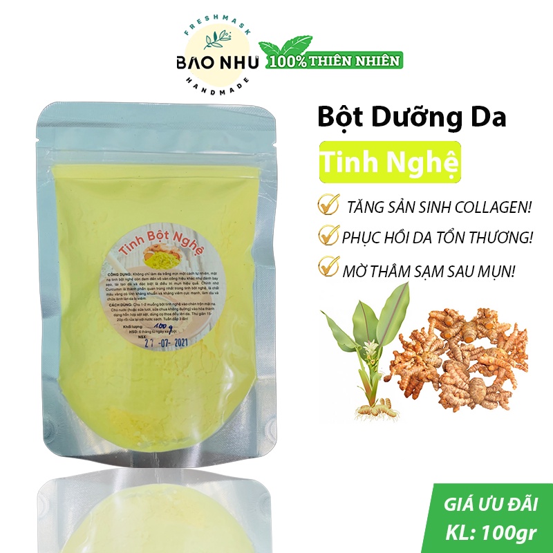 50gr tinh bột nghệ dưỡng da mờ thâm handmade