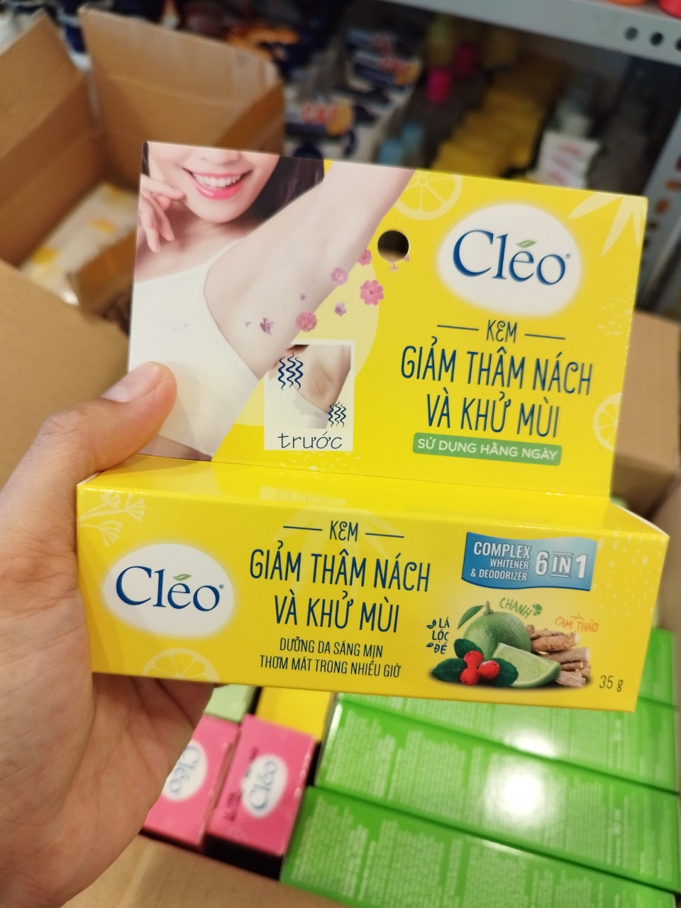 kem giảm thâm và khử mùi Cleo 6in1 35g