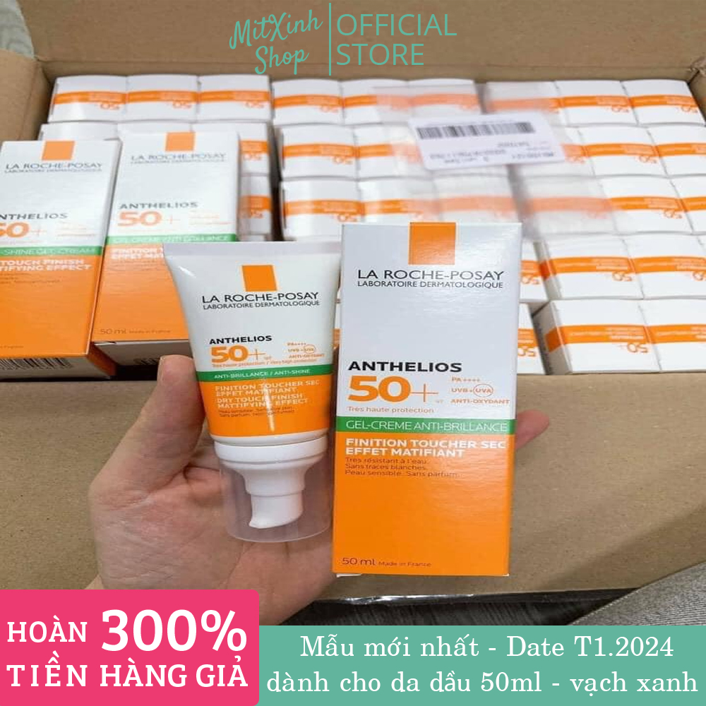 Kem chống nắng La Roche - Posay dạng tuyp dành cho da dầu 50ml. VẠCH XANH