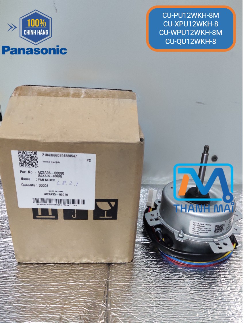 Motor quạt dàn nóng máy lạnh panasonic cu-pu12wkh-8m // cu-xpu12wkh-8 //cu-wpu12wkh-8m// cu-qu12wkh-8