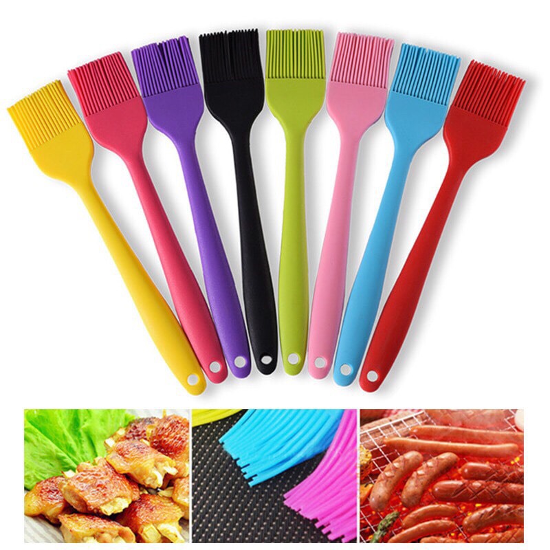 Chổi quét silicon đúc cao cấp KT: 21 X 3.5cm, Chổi silicon đúc quét dầu, bơ, kem trang trí bánh chất liệu silicon cao cấp bền đẹp dễ sử dụng và dễ vệ sinh (21cm)