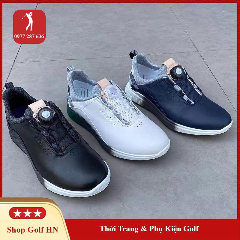 Giày đánh golf Nam ecco khóa vặn tiện lợi êm chân chống nước thoáng khí GN003