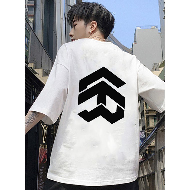Áo thun unisex tay lỡ form rộng 5theway in kiểu vải dày mịn 2020T2675