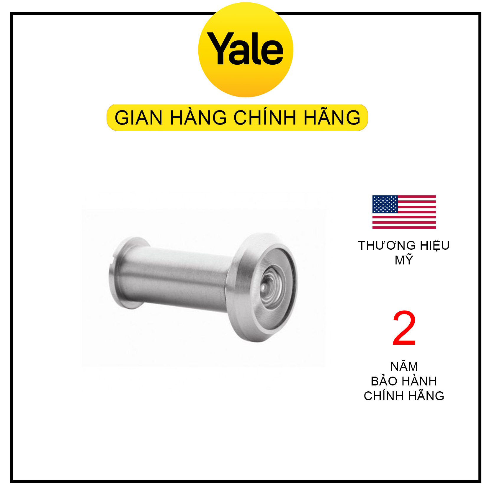Mắt thần cho cửa đi Yale dòng V0403- Bảo hành 2 năm - Hàng chính hãng