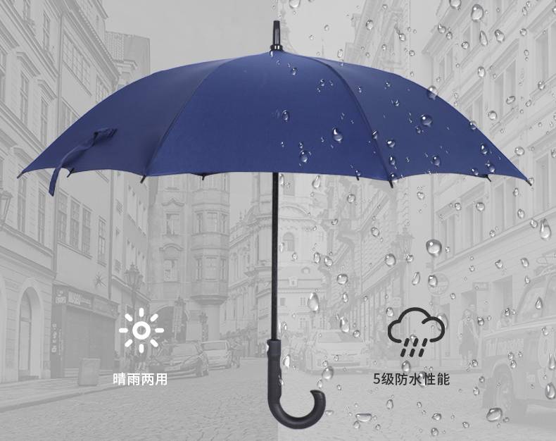 Ô dù che mưa cán cong có nút bấm tự động đường rộng kính 1M1 che được 2 đến 3 người