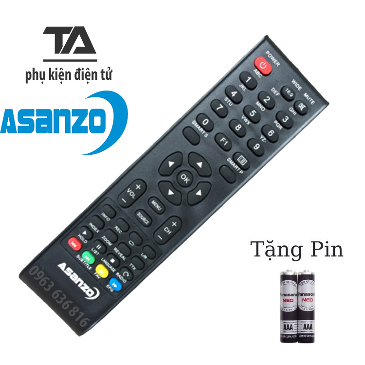 Remote điều khiển tivi asanzo smart