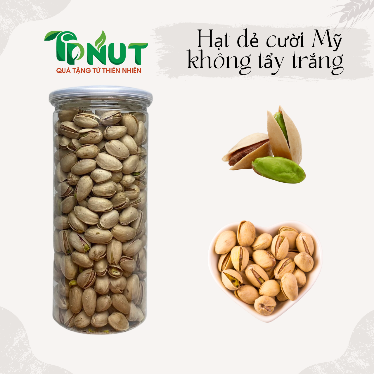 500g Hạt dẻ cười mỹ không tẩy trắng