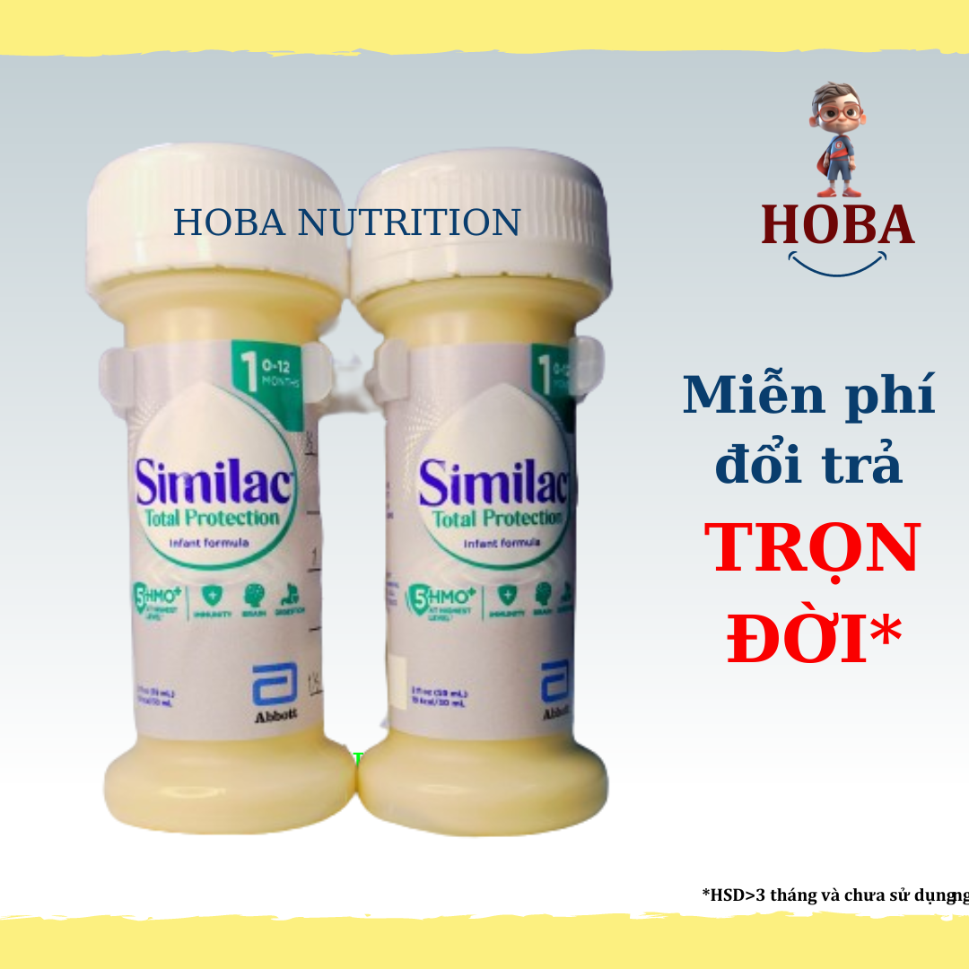 01 hộp 4 ống sữa nước Similac Total Protection dành cho bé sinh mổ giúp tăng sức đề kháng 59ml