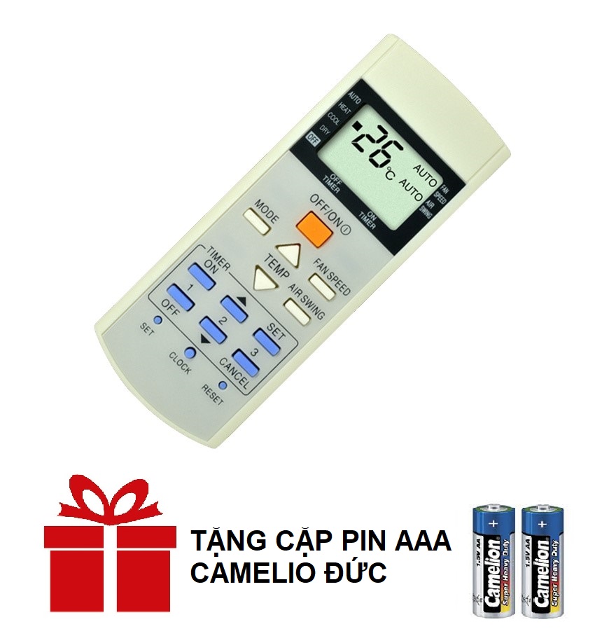 Remote điều khiển máy lạnh panasonic a75c3297 không inverter - điều khiển điều hòa panasonic không inverter