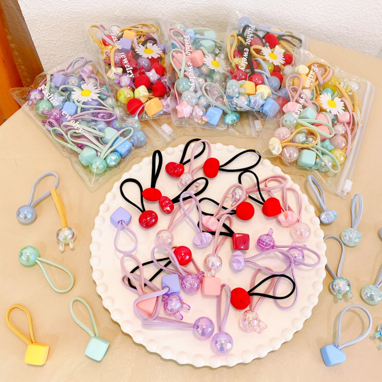 Set 13 Dây Buộc Tóc Cho Bạn Gái xinh xắn dễ thương