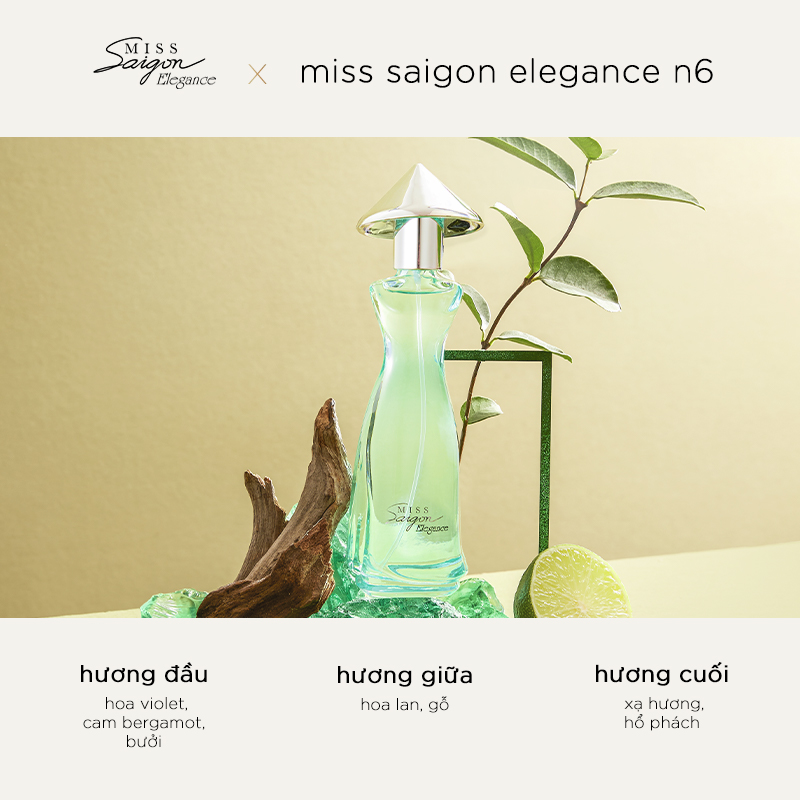 Nước Hoa Nữ Cao Cấp Miss Saigon Elegance Jade EDP 50ml Hương Thơm Tươi Mát Ngọt Ngào Quyến Rũ HOARIENT Chính Hãng