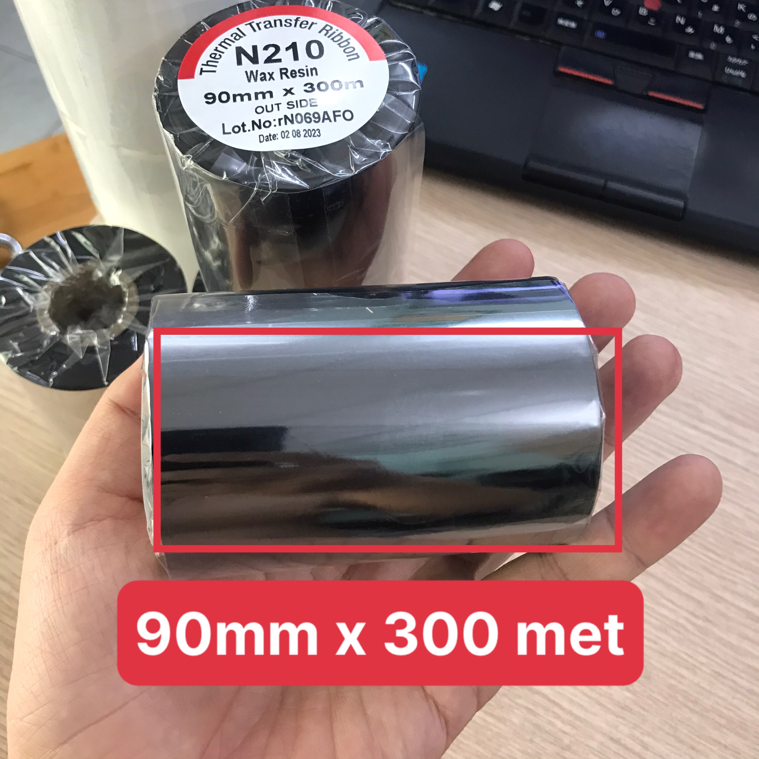 Mực in mã vạch Wax/ Resin 90mm x 300met