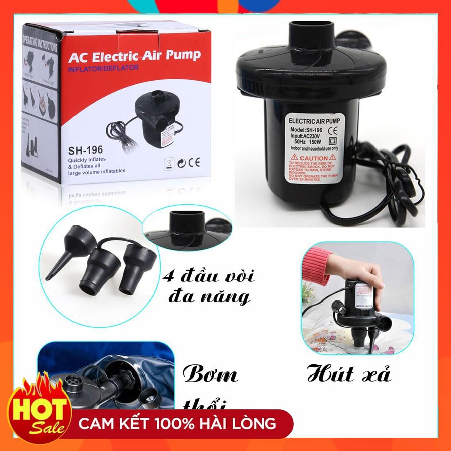 Bơm điện 2 chiều thổi, hút chân không chuyên dụng để bơm phao bơi, ghế, nệm hơi, bơm điện mini 2 chiều hút thổi tiện lợi bơm phao bơi, bơm ghế hơi, bơm bể phao, bơm hút chân không - dtc group