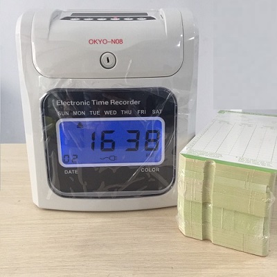 Máy chấm công thẻ giấy okyo a08/n08