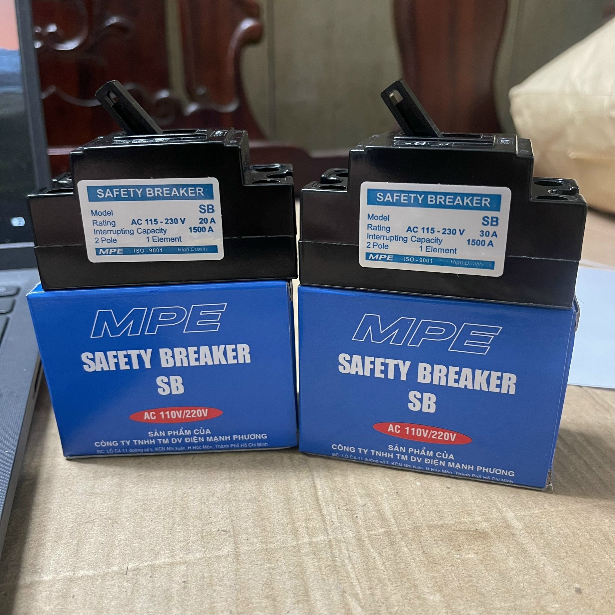 Cầu dao điện tự động mpe,cb cóc 20a,30a mpe