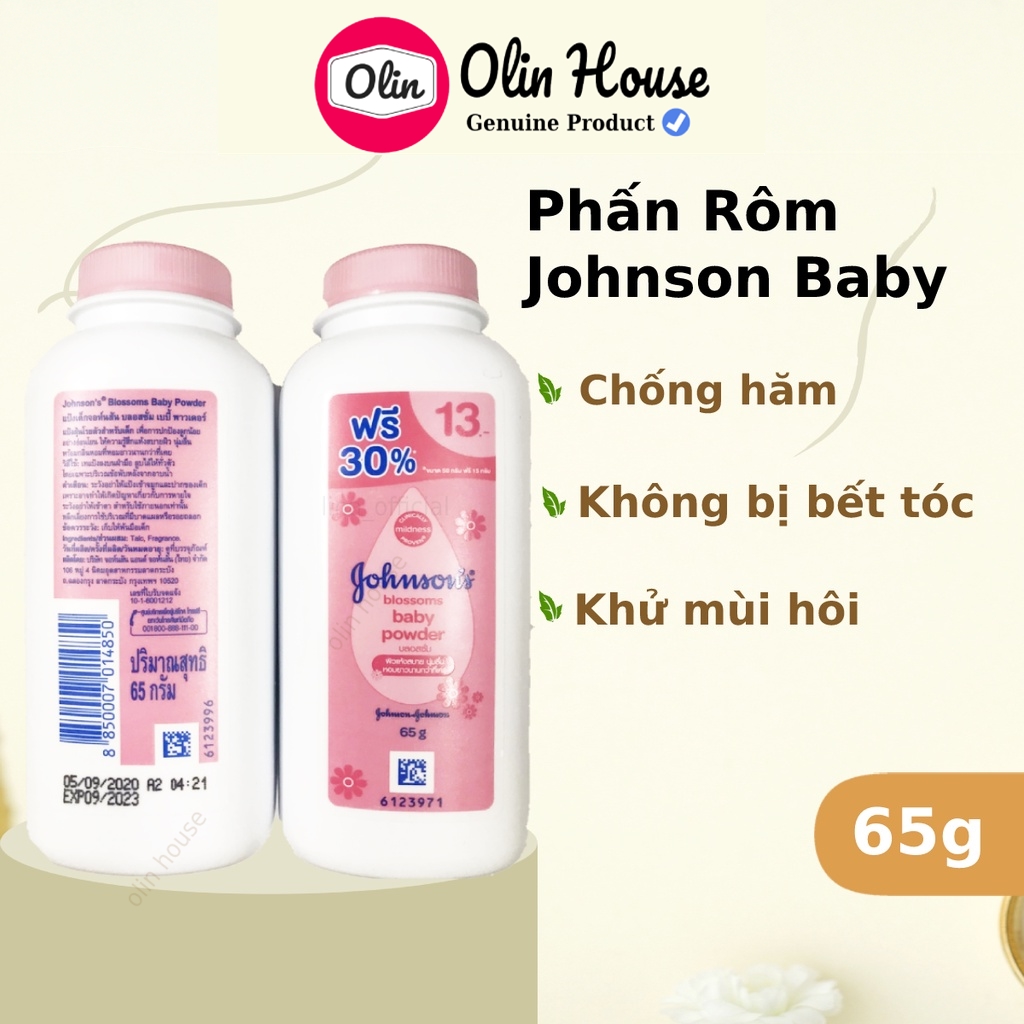 Phấn rôm Johnson Baby 65g cho bé, người lớn - Olin House
